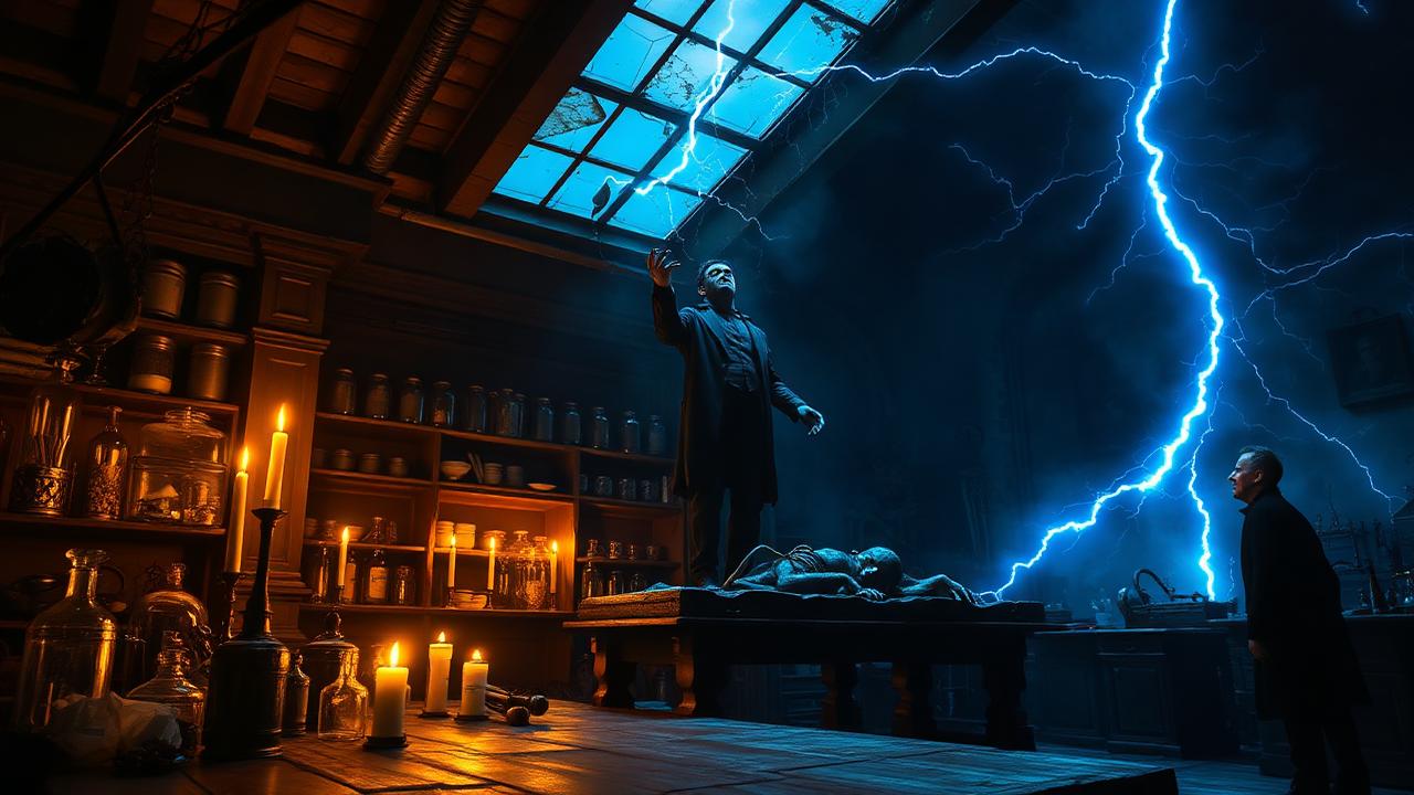 Opening scene for Frankenstein